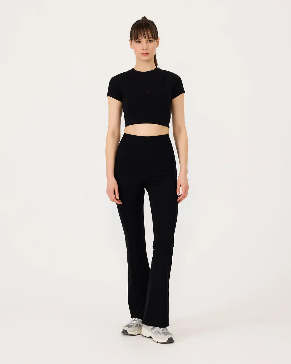 Kısa Kollu Basic Crop Top