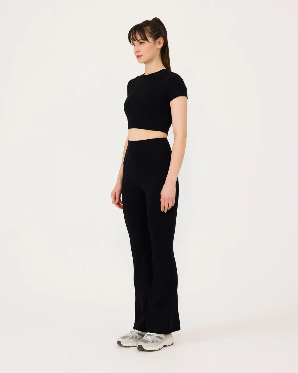 Kısa Kollu Basic Crop Top