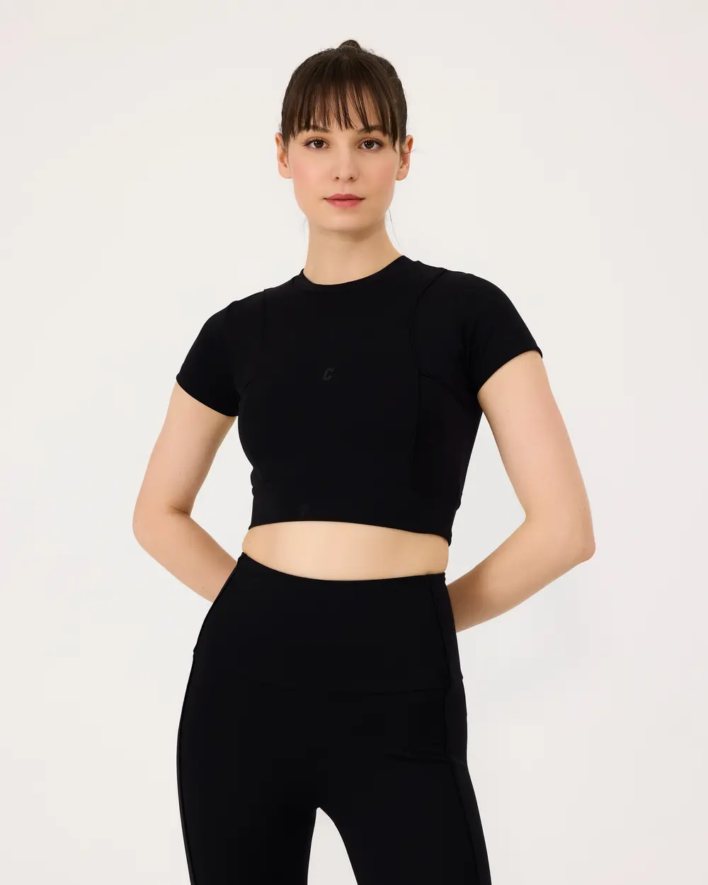 Kısa Kollu Basic Crop Top