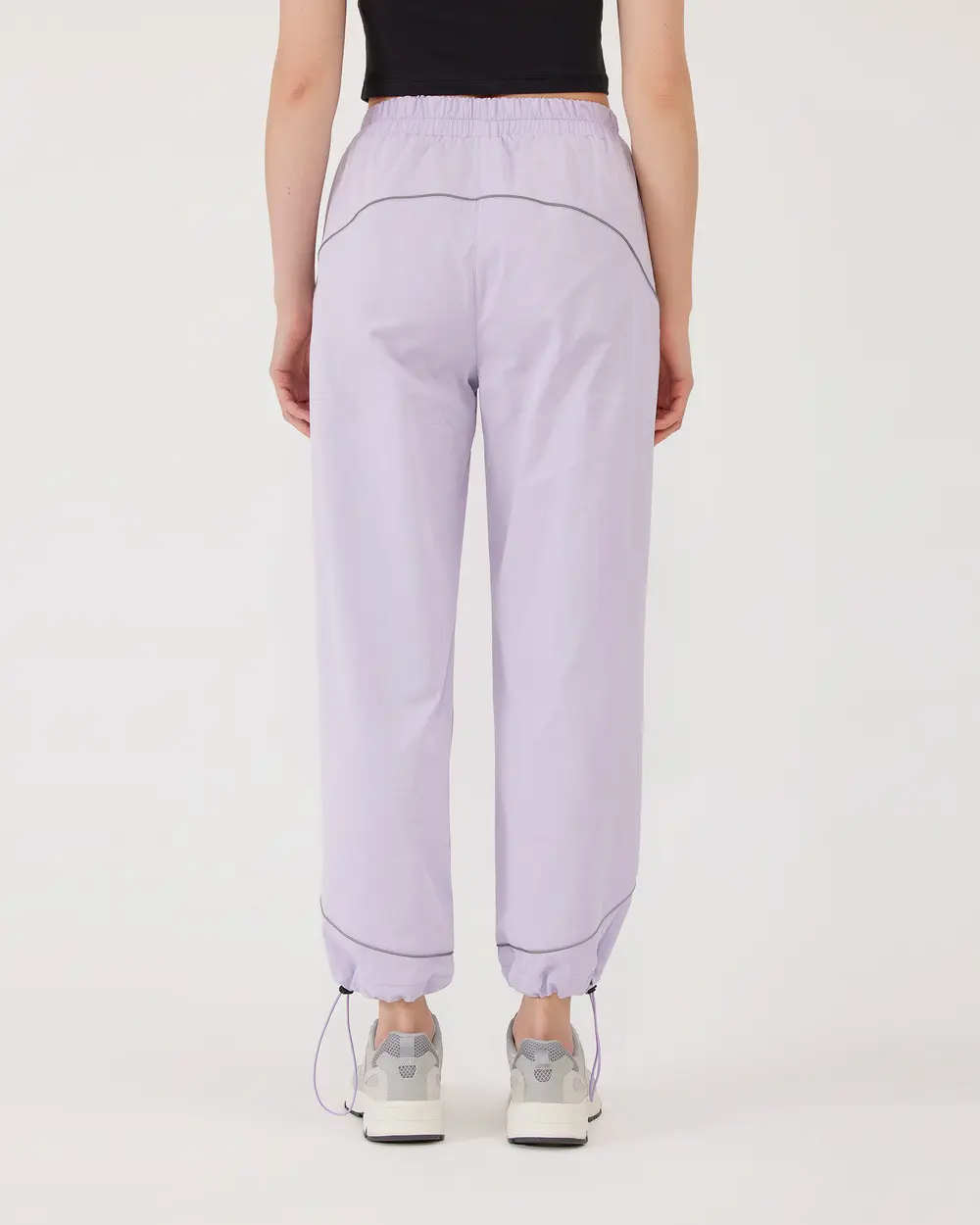 Elastic Waist Joggers with Zipper