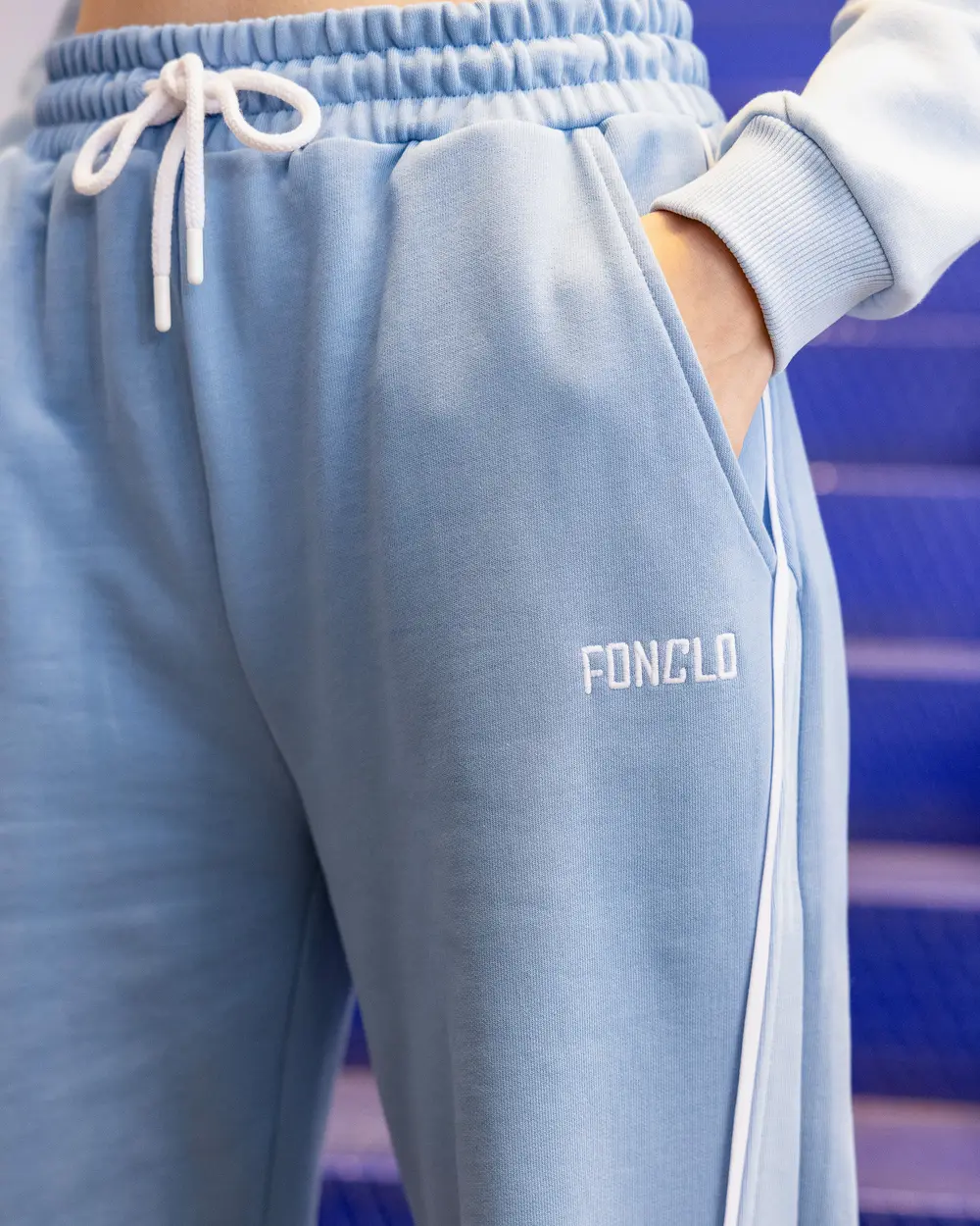 Color Transitive High Waist Sweatpants