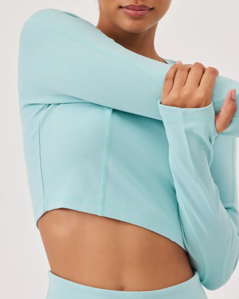 Long Sleeve Lycra Crop Top