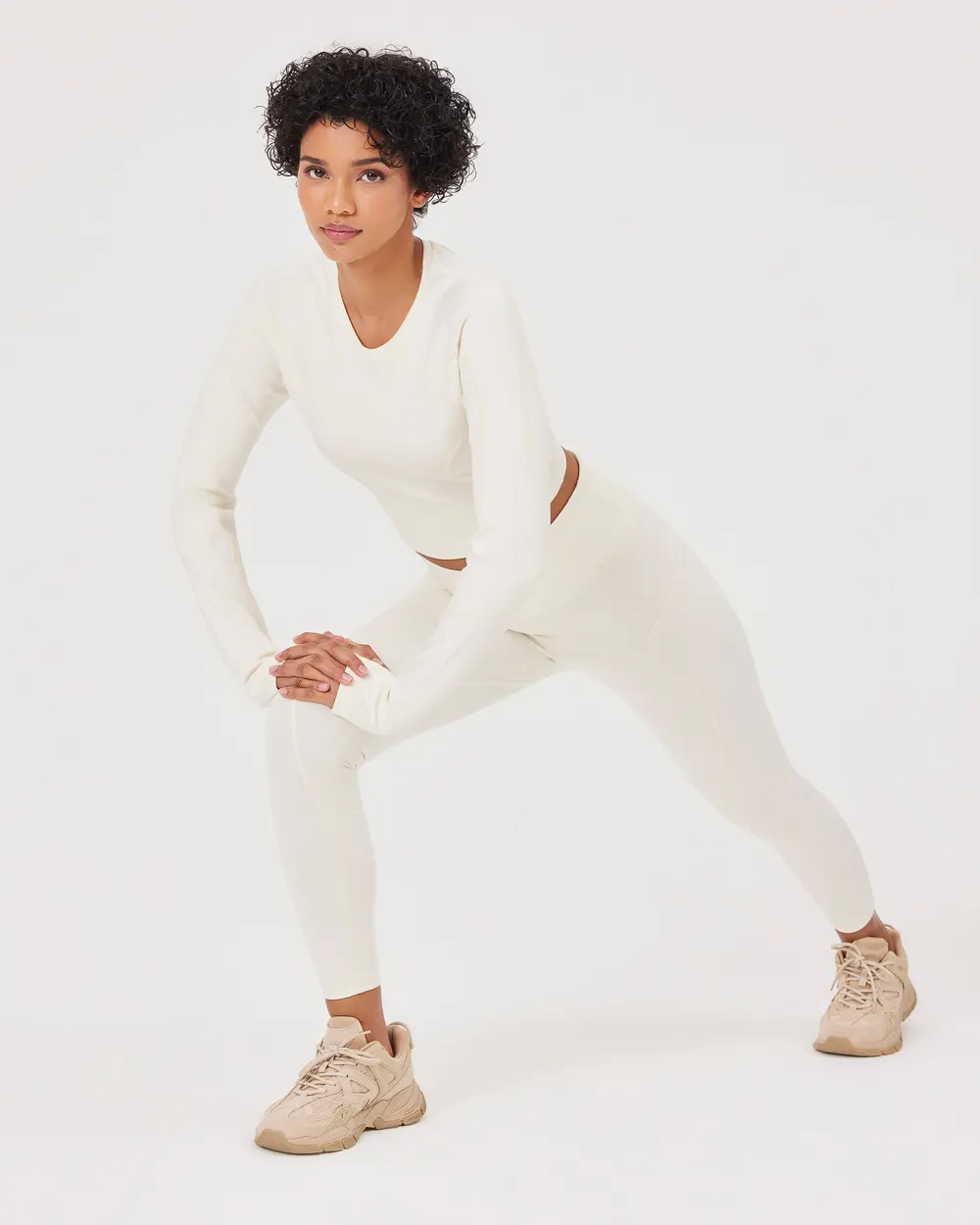 Long Sleeve Lycra Crop Top