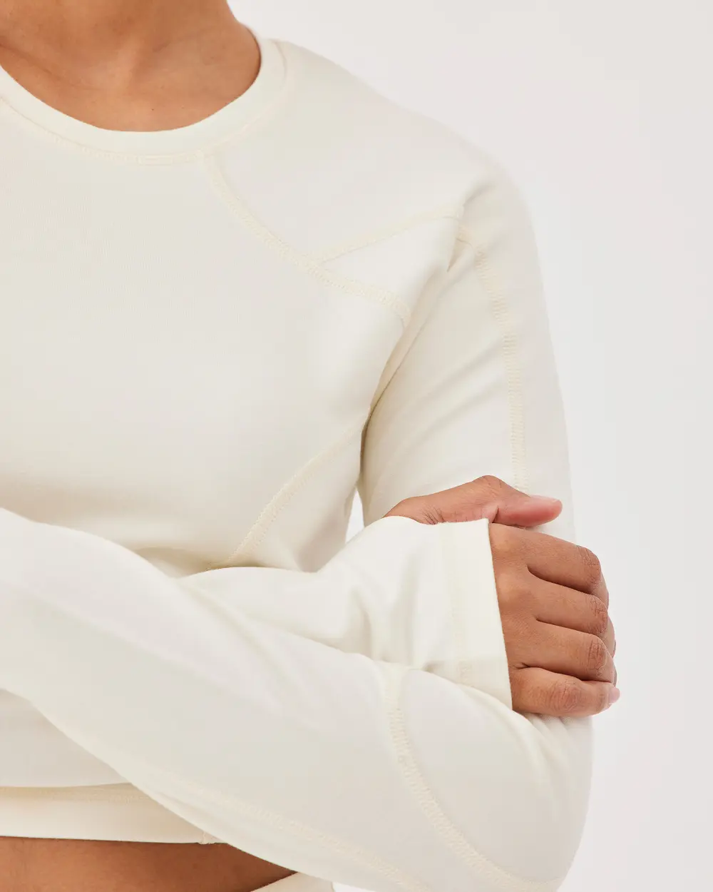 Long Sleeve Lycra Crop Top