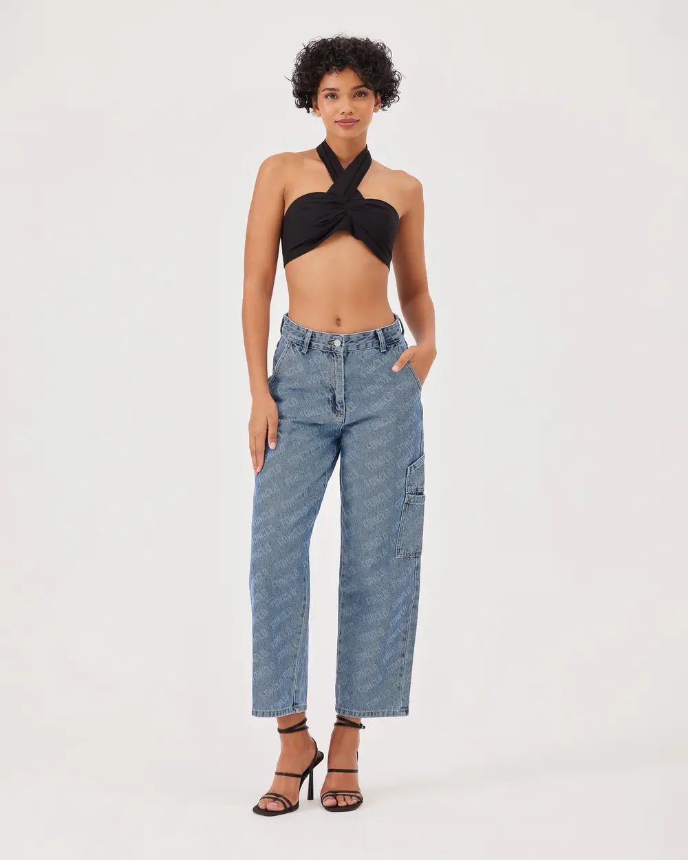 Poplin Crop Top with Ties