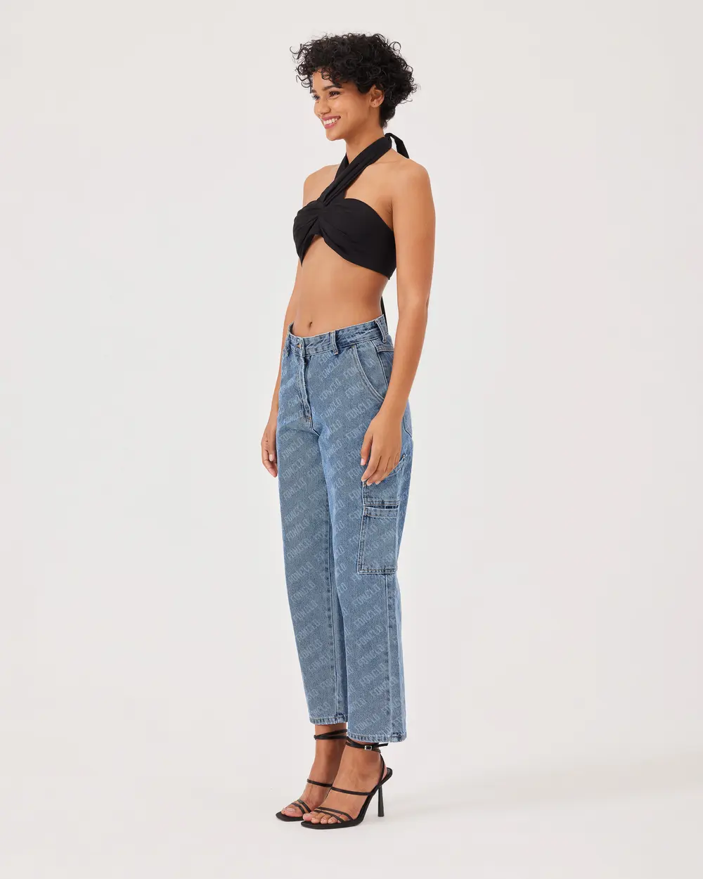 Poplin Crop Top with Ties