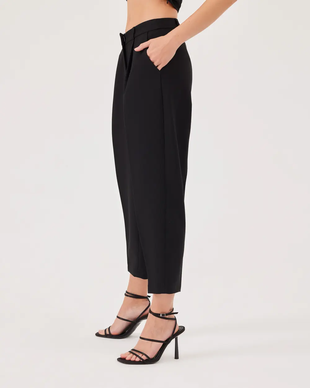 Ankle Length Pleated Pants