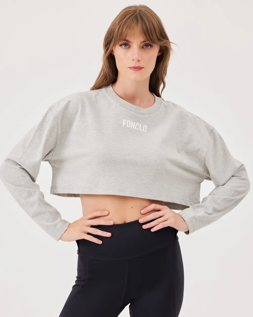 Uzun Kollu Crop Oversize Tişört