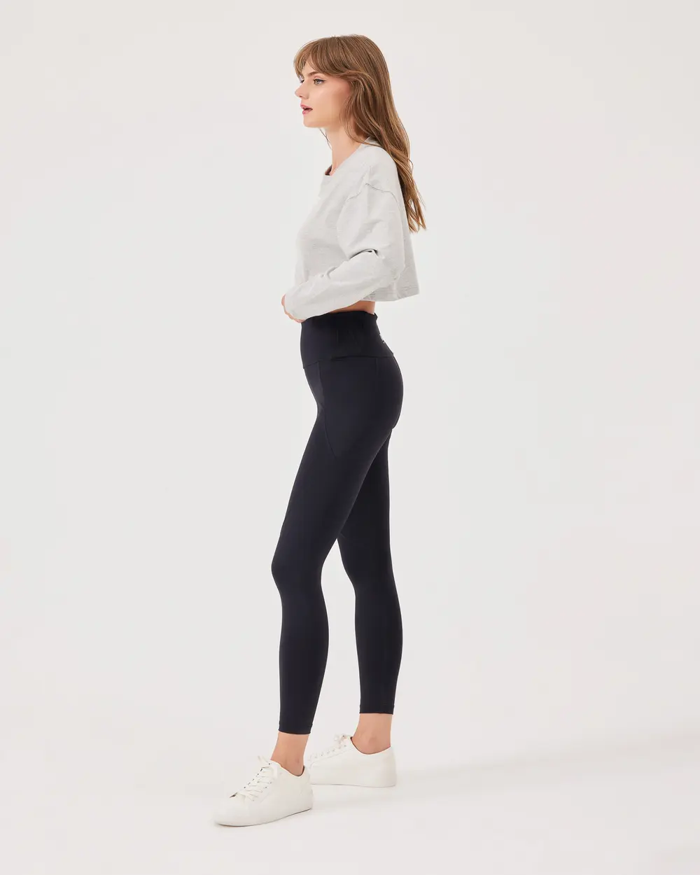 Uzun Kollu Crop Oversize Tişört