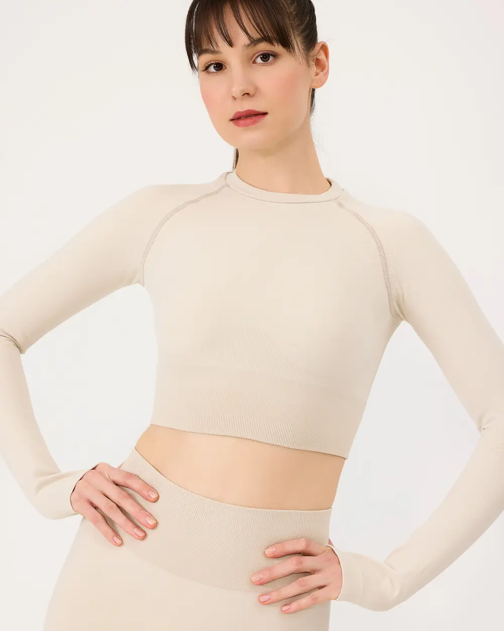 Seamless Thumbhole Crop Top