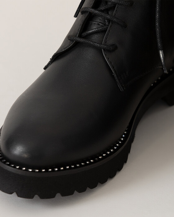 SIDE ZIPPER LACE BOOTS