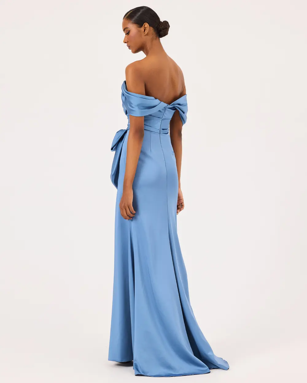 Draped One Shoulder Evening Dress