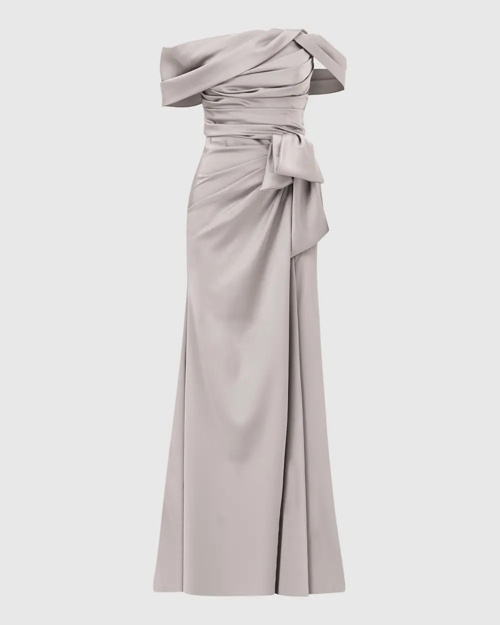 Draped One Shoulder Evening Dress