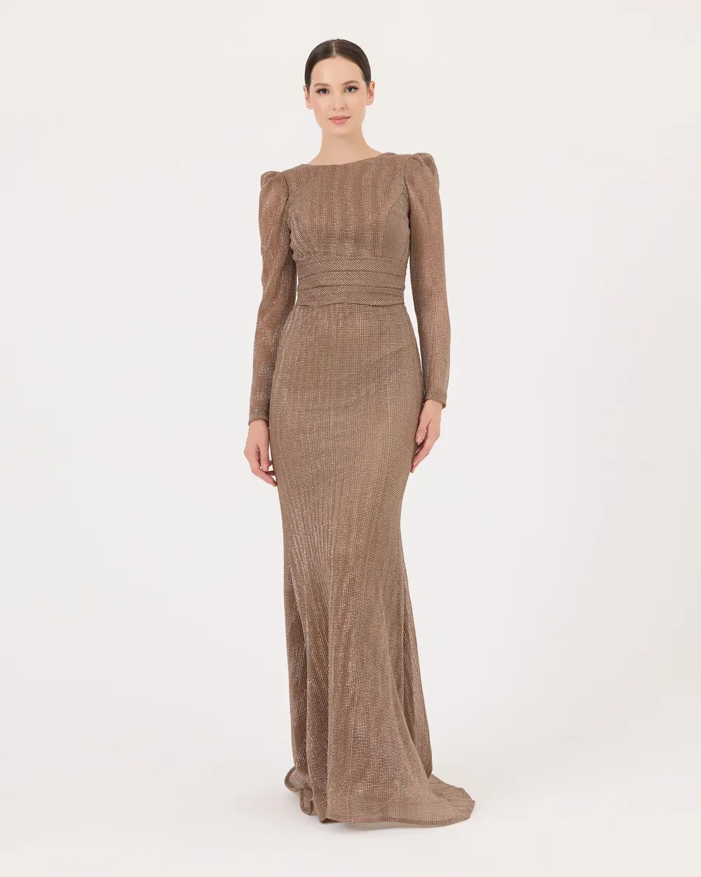 Sequined Backless Evening Dress