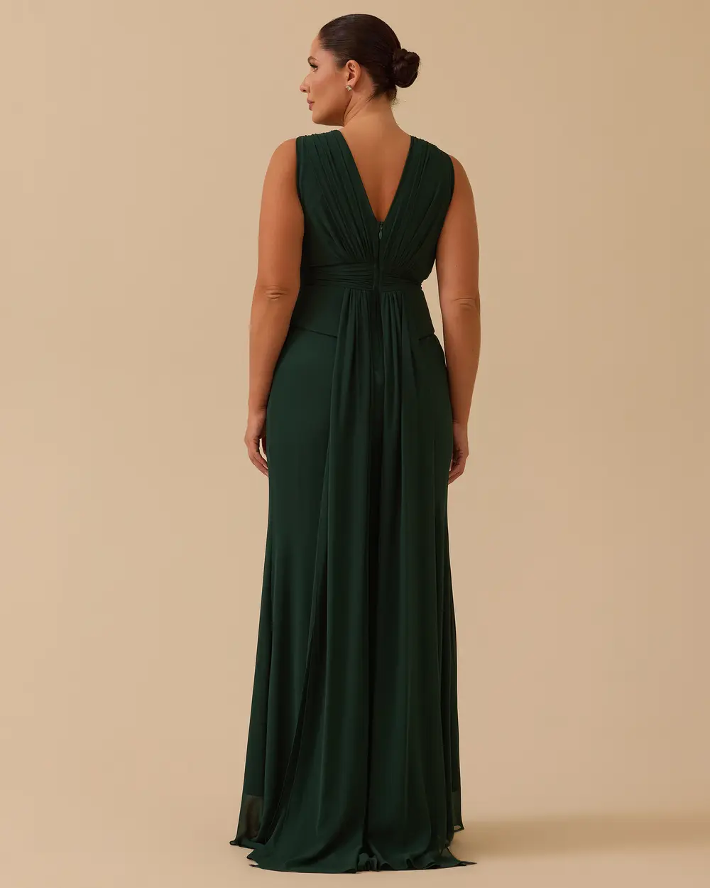 Büyük Beden Balık Form Hint Aksesuarlı Abiye