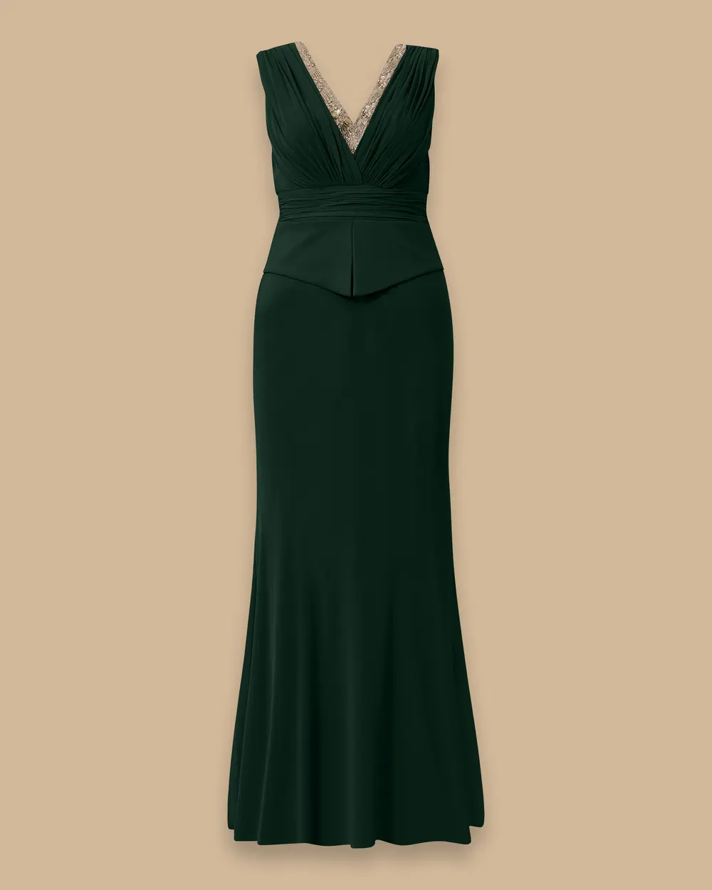 Büyük Beden Balık Form Hint Aksesuarlı Abiye