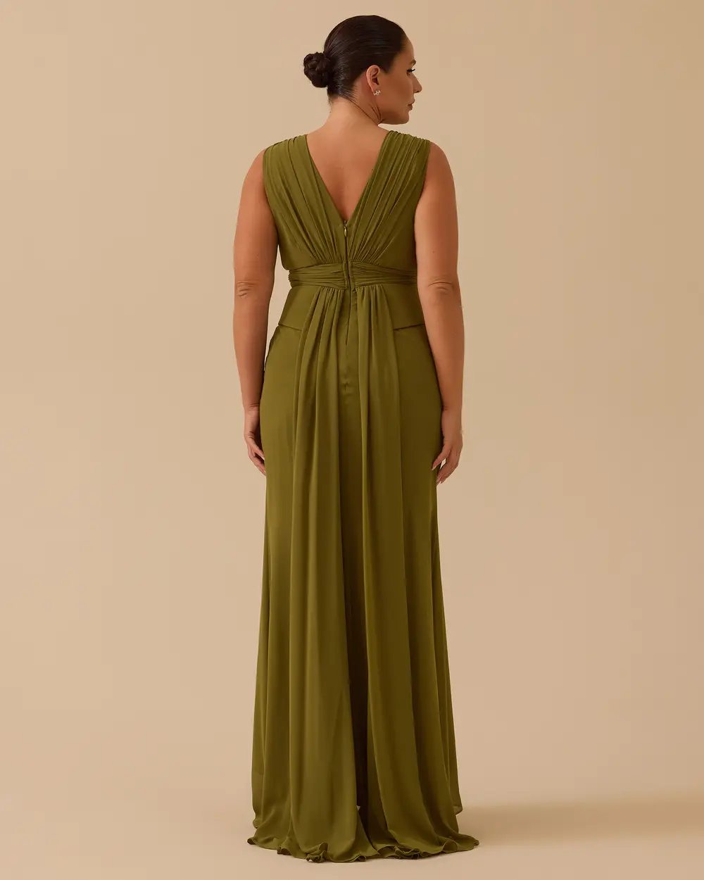 Büyük Beden Balık Form Hint Aksesuarlı Abiye