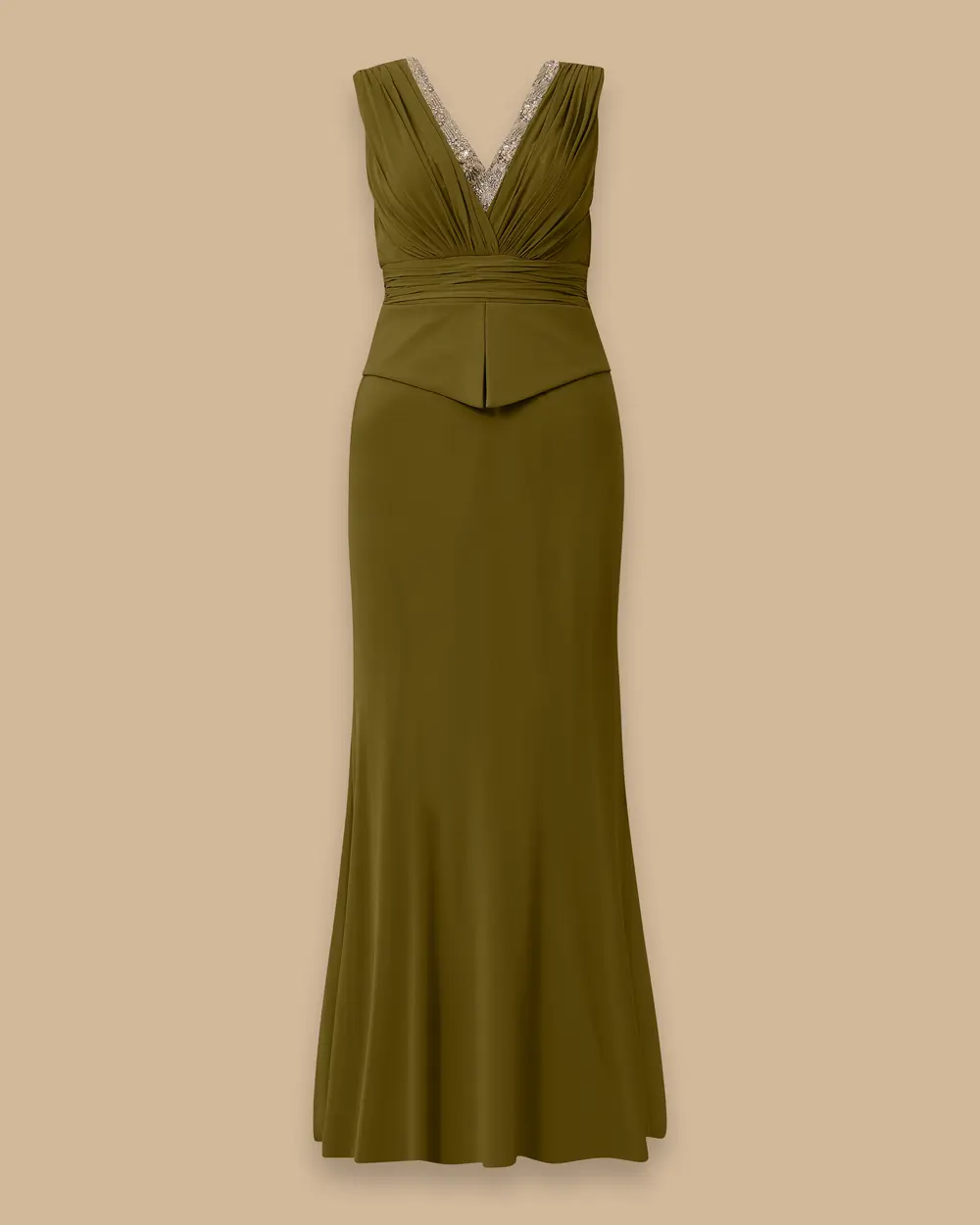 Büyük Beden Balık Form Hint Aksesuarlı Abiye