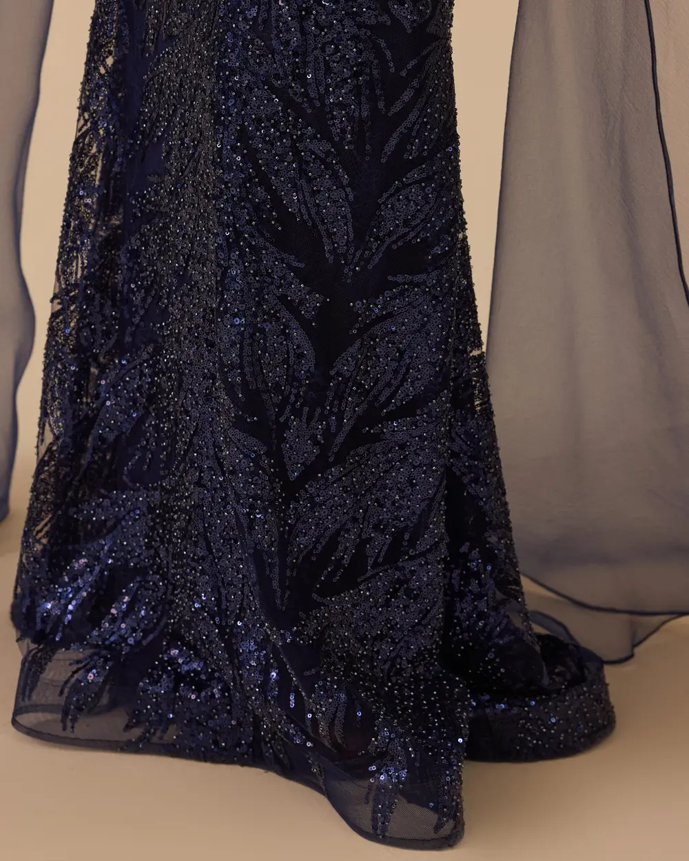 Çıkarılabilir Kollu Straplez Payetli Abiye