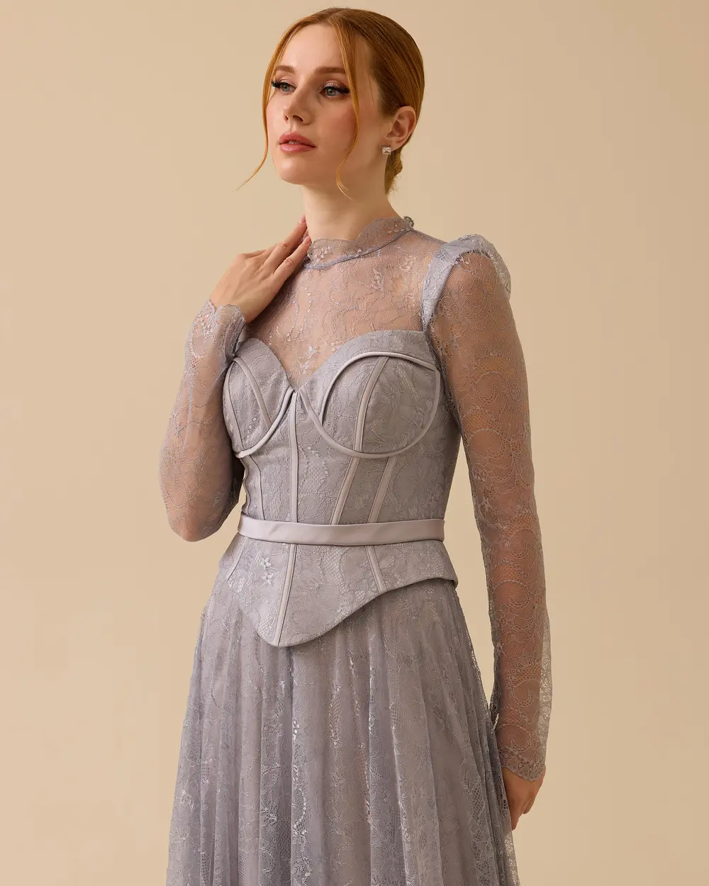 Corset Lace Long Evening Dresses