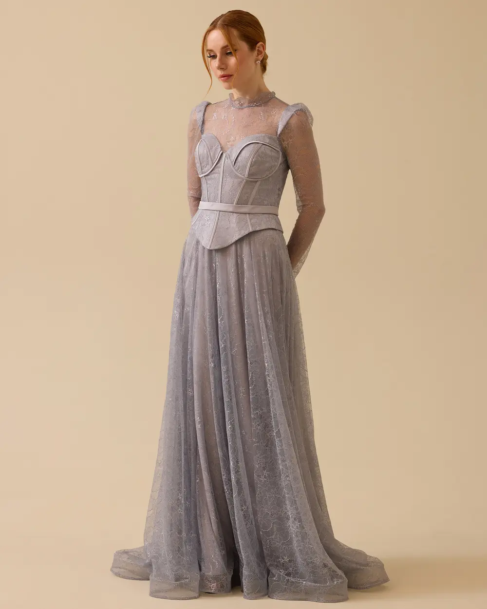 Corset Lace Long Evening Dresses
