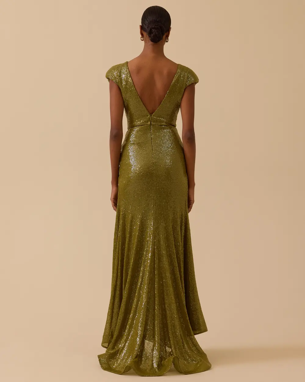 Kruvaze Drapeli Yırtmaçlı Payet Abiye