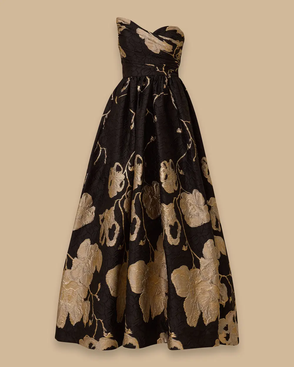 Asimetrik Yaka Cepli Desenli Abiye