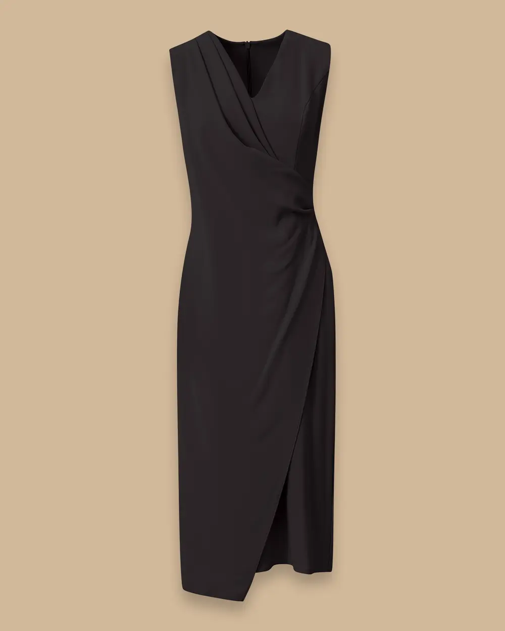 Kruvaze Yaka Midi Boy Şık Elbise