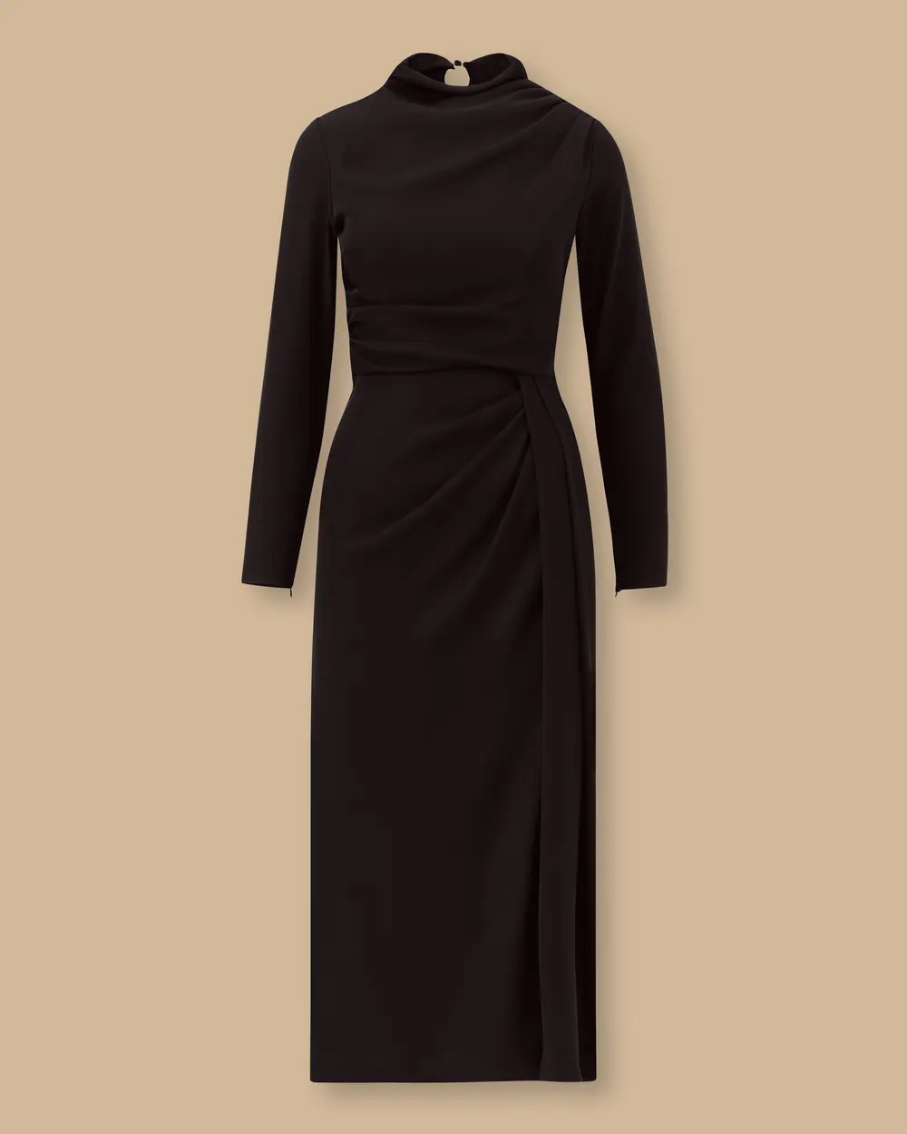 Draped Elegant Midi Dress