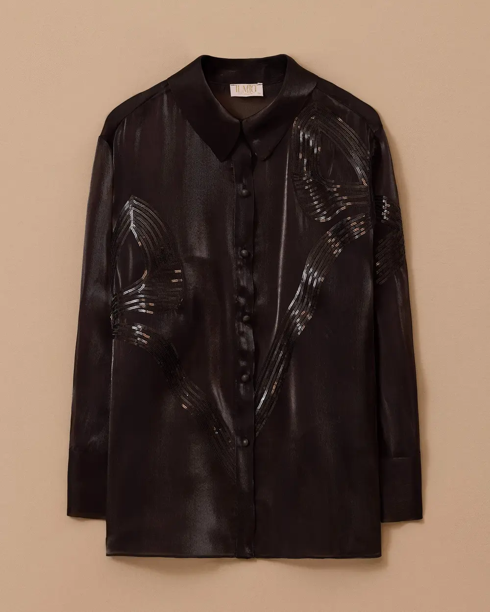 İnce Organze Transparan Şık Gömlek