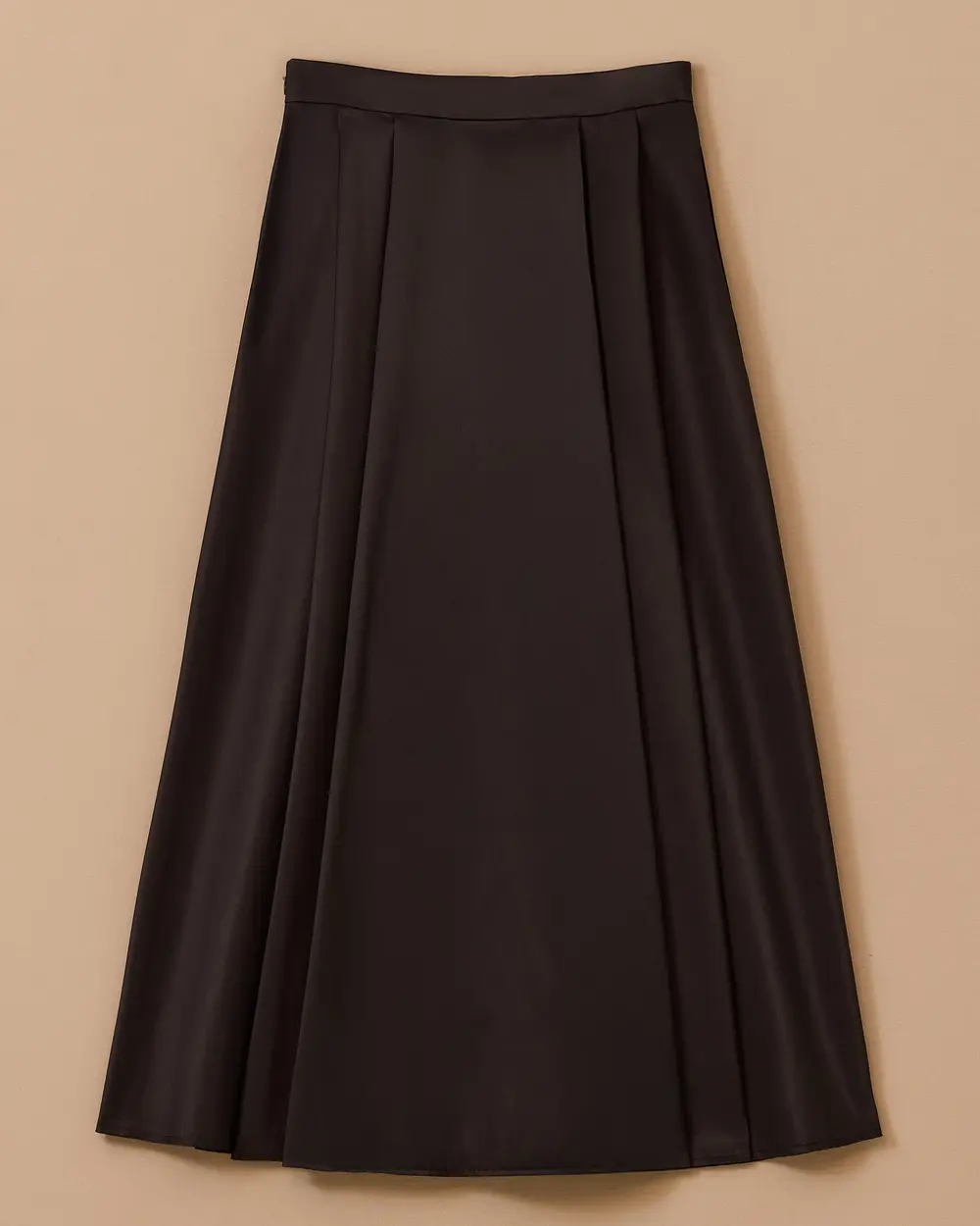 Tafta Kumaş Yüksek Bel Şık Kloş Etek