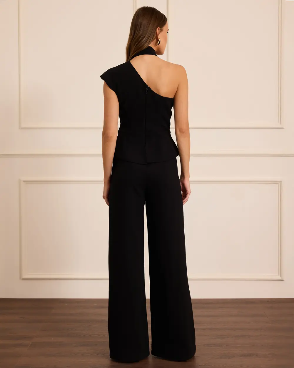 Tek Omuz Bağlama Detaylı Abiye Tulum