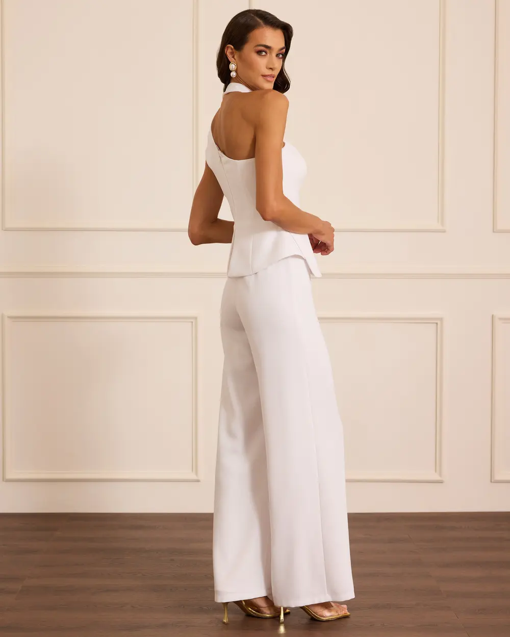 Tek Omuz Bağlama Detaylı Abiye Tulum