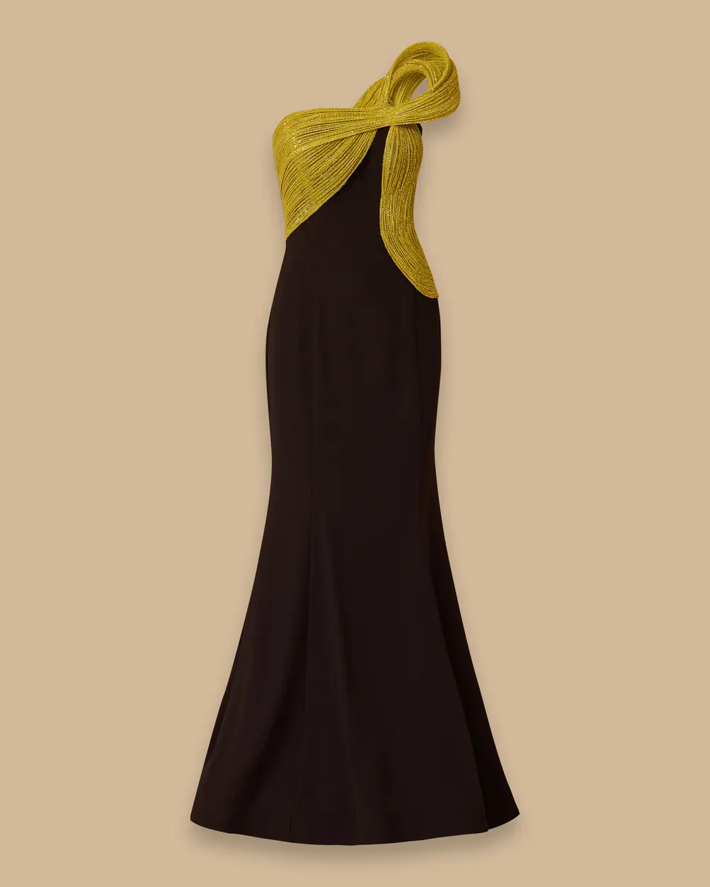 Straplez Balık Form Elbise