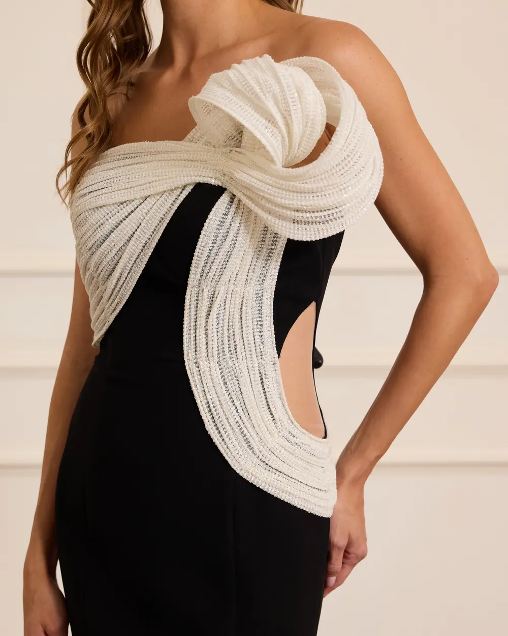 Straplez Balık Form Elbise