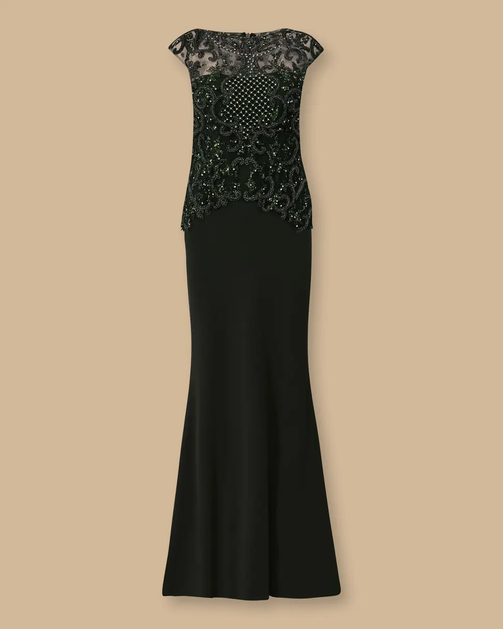 Plus Size Embroidered Fish Form Evening Dresses