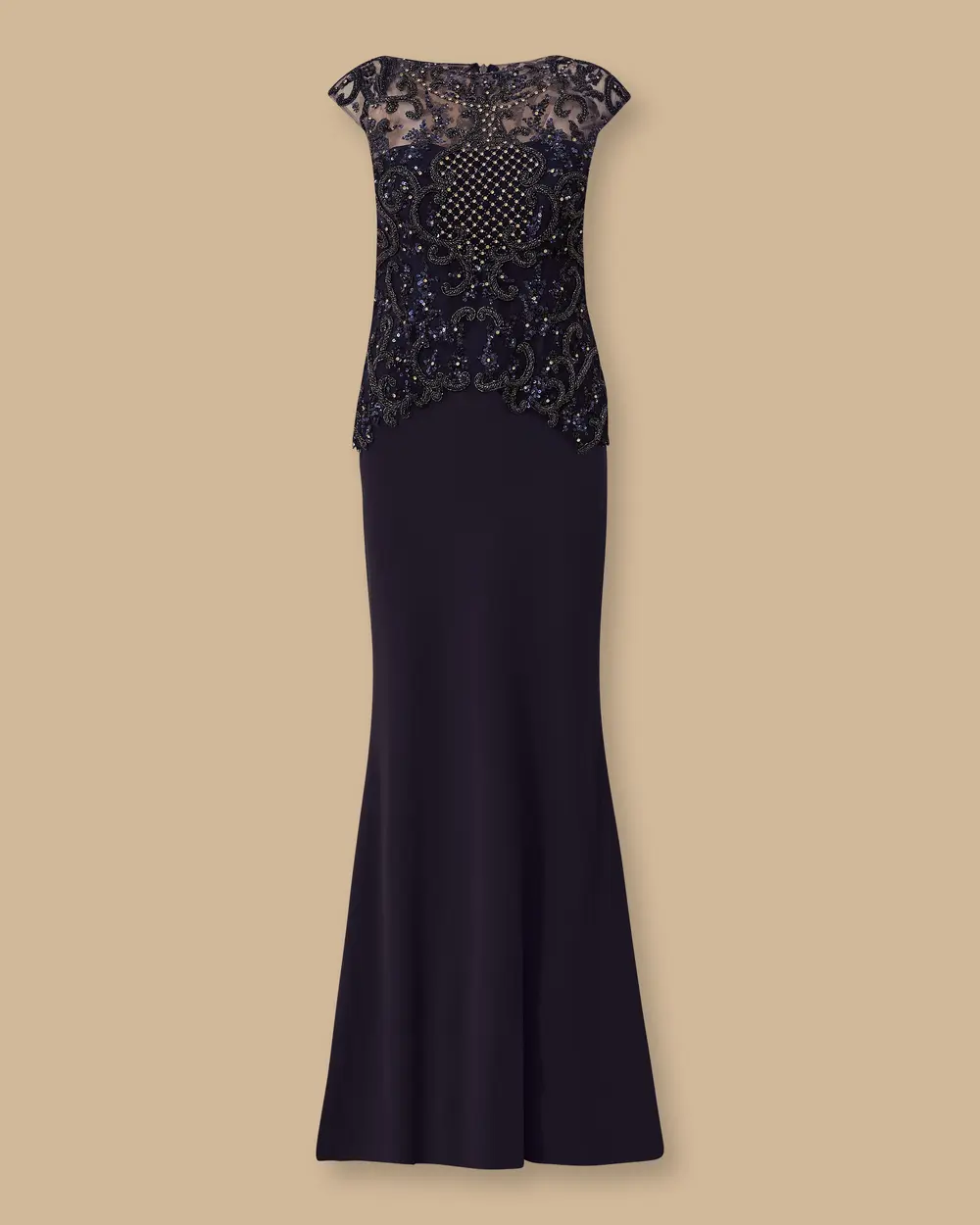 Plus Size Embroidered Fish Form Evening Dresses