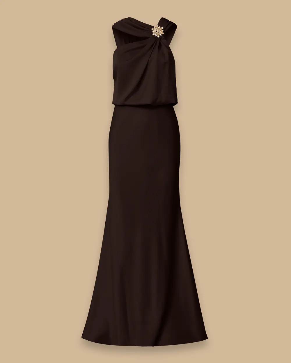 Aksesuar Detaylı Tek Kol Abiye