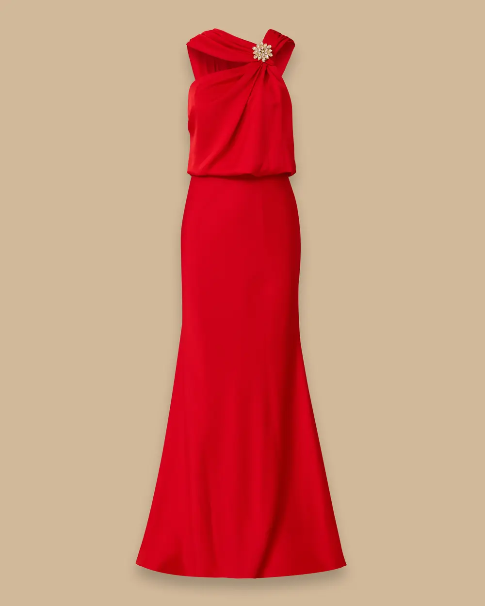 Aksesuar Detaylı Tek Kol Abiye