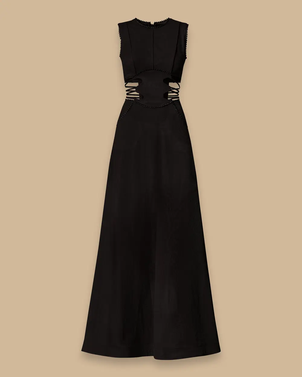 Long Evening Gown with Side Neckline