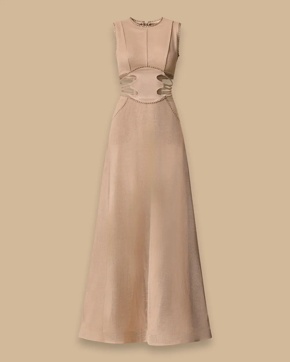 Long Evening Gown with Side Neckline