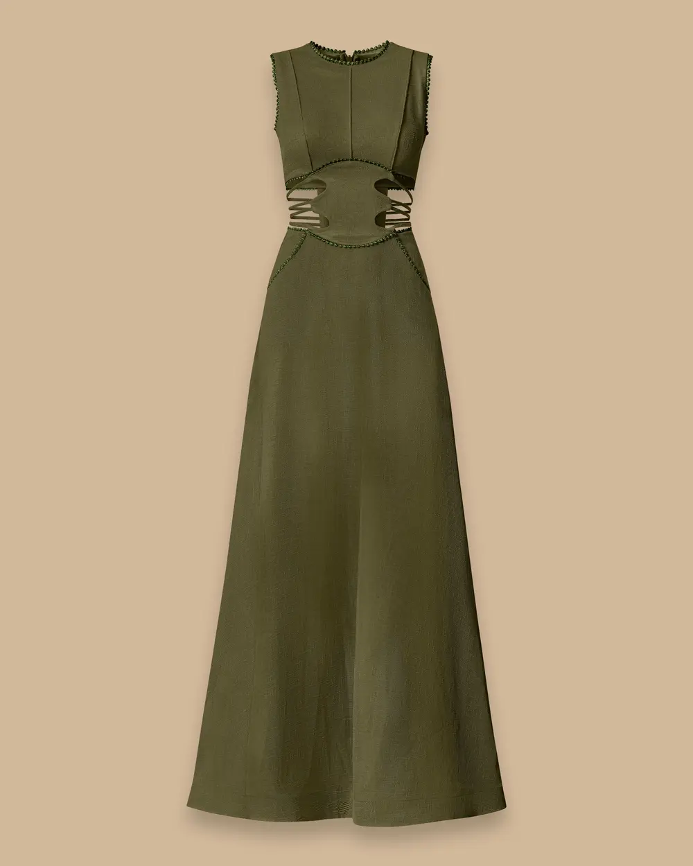 Long Evening Gown with Side Neckline