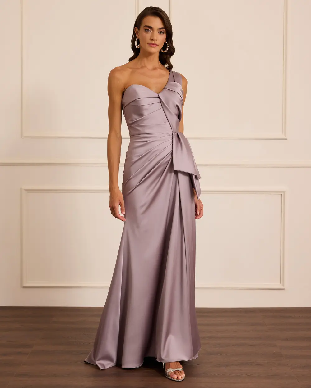 Saten Tek Omuz Abiye