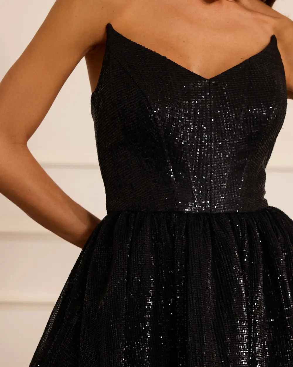 Straplez Mini Payet Abiye