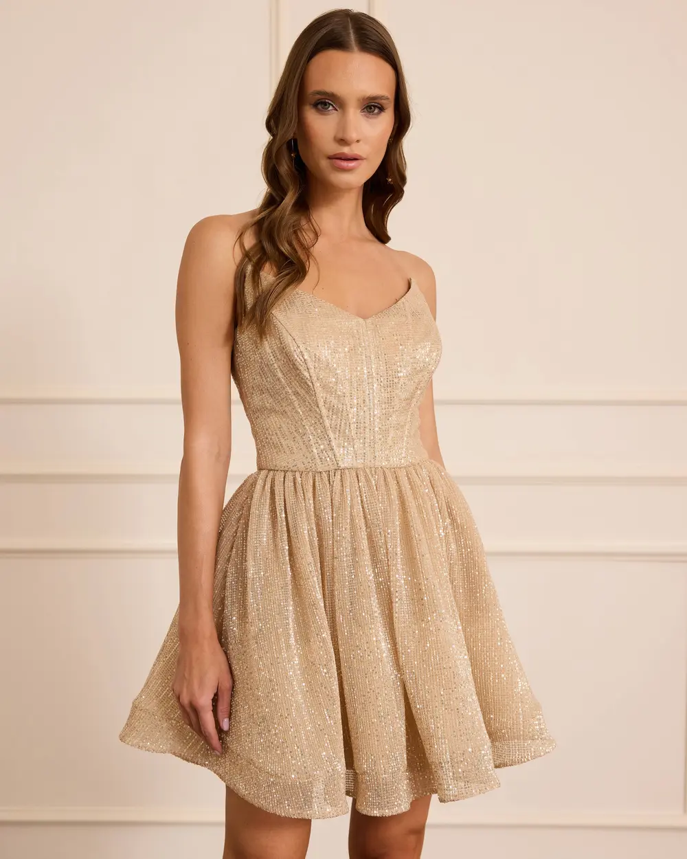 Straplez Mini Payet Abiye