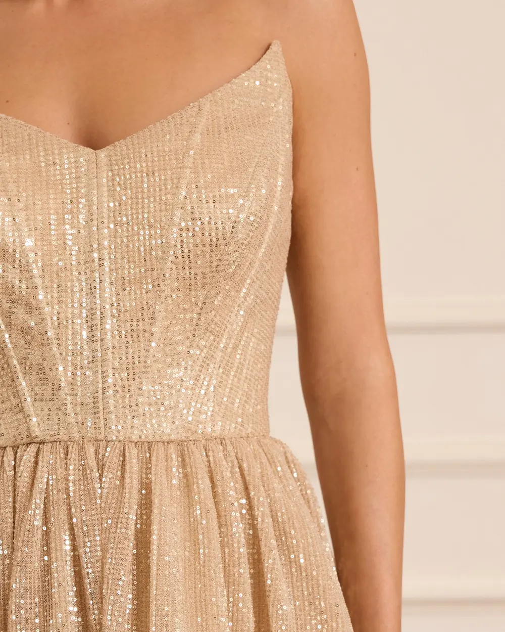 Straplez Mini Payet Abiye