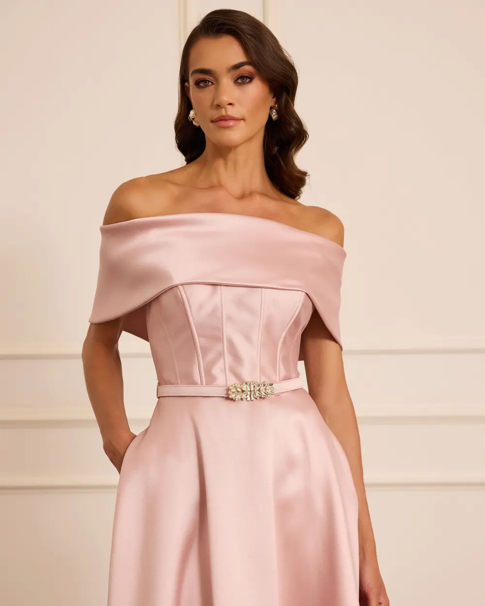 Kemerli Midi Kloş Abiye