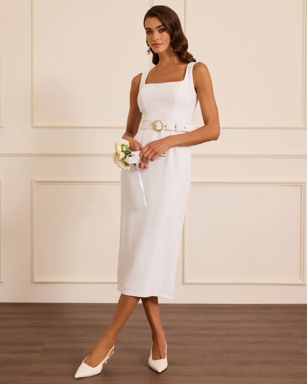 Askılı Kemer Detaylı Abiye