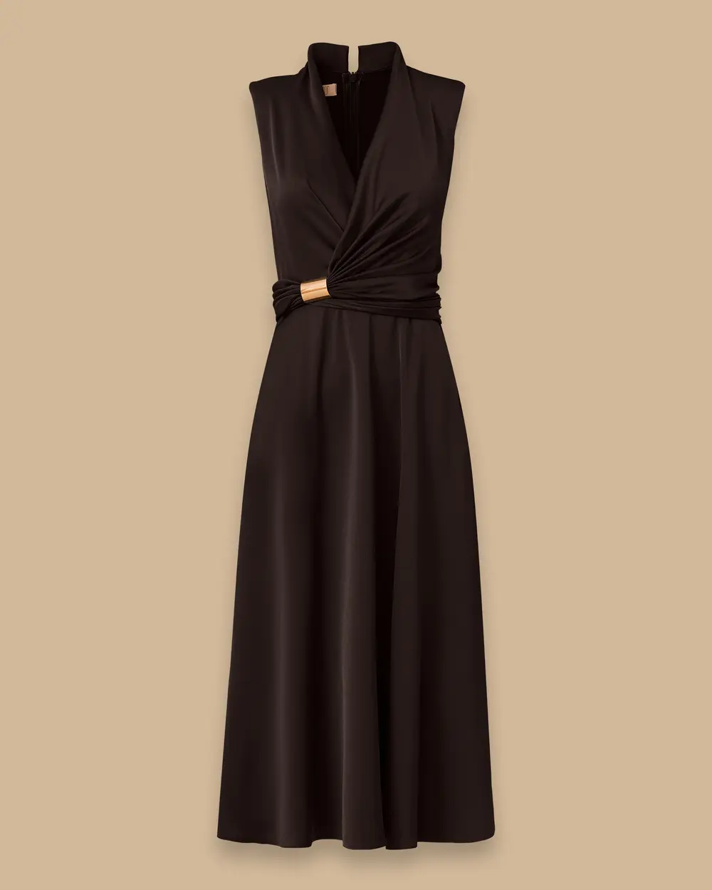 Drapeli Cepli Saten Elbise