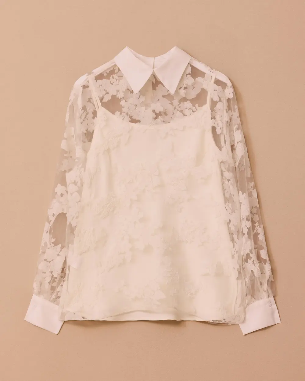 Elegant Shirt with Tulle Detail